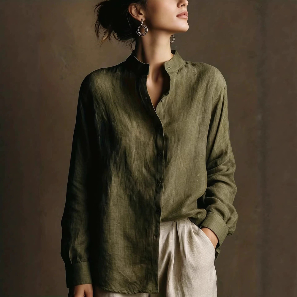 ZARA Fall Turn Down Collar Loose Fit Long Sleeve Casual Shirt